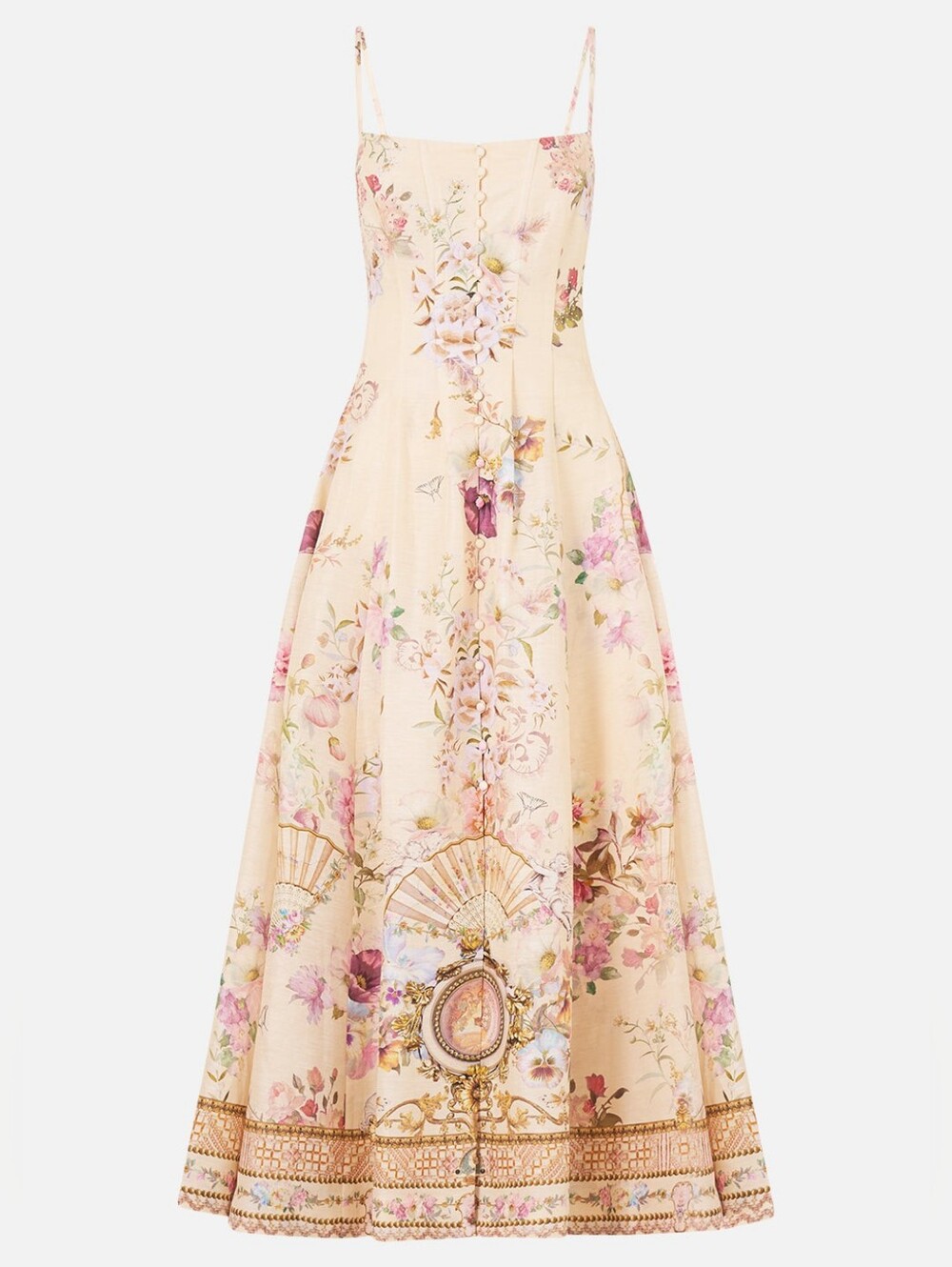 Camilla corset dress with long flared skirt In Adorned in aranjuez - Picture 4 of 15